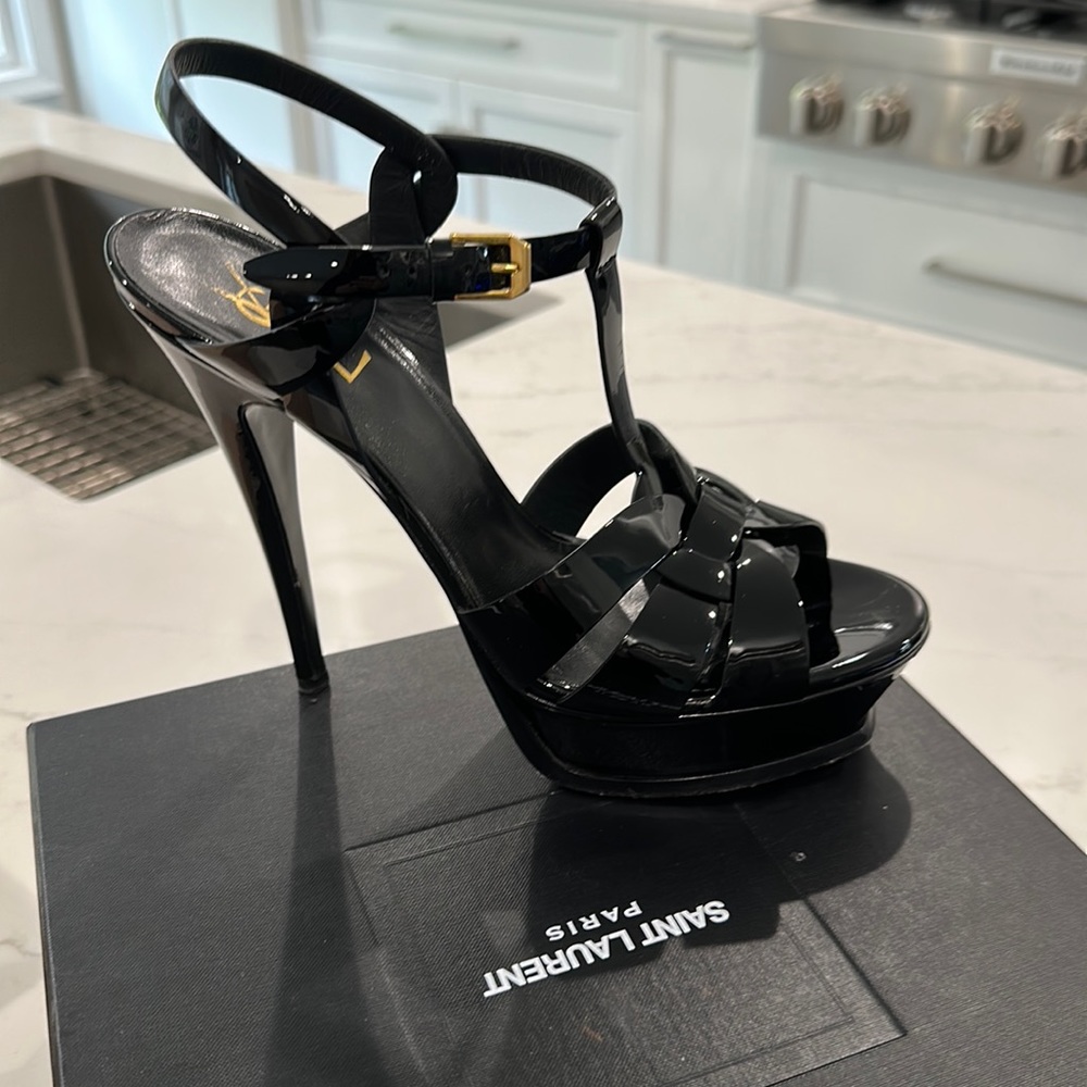 YSL platform shoe size 40 worn 1 time